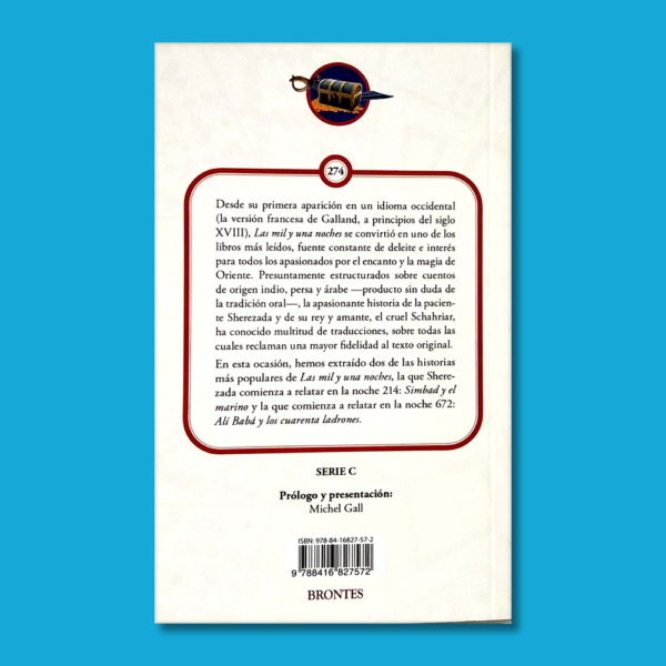 Cuentos de las mil y una noches: Simbad el Marino y Alí Babá y los cuarenta ladrones - N/A - Ediciones Brontes